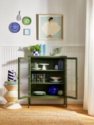 Metal Display Cabinet The Mixer with Ribbed Glass - thumbnail 7