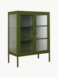 Metal Display Cabinet The Mixer with Ribbed Glass