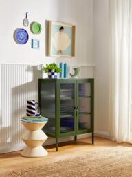 Metal Display Cabinet The Mixer with Ribbed Glass - thumbnail 2