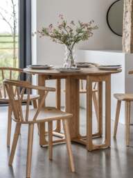 Round Folding Dining Table Craft, Ø 100 cm - thumbnail 2
