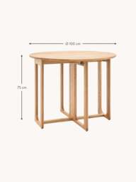 Round Folding Dining Table Craft, Ø 100 cm - thumbnail 3