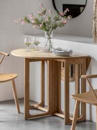 Round Folding Dining Table Craft, Ø 100 cm - thumbnail 4