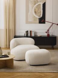 Teddy-Bouclé Ottoman Alba - thumbnail 2