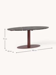 Oval Marble Dining Table Miley, 180 x 90 cm - thumbnail 7