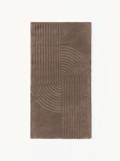 High-Low Wool Rug Mason, Hand-Tufted - image 1