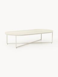 Oval Coffee Table Antigua with Marble Effect Glass Top - thumbnail 1