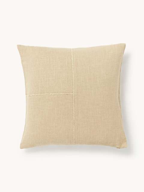 Hand-Woven Cushion Cover Terre with Decorative Seam - image 1