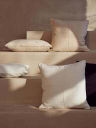 Hand-Woven Cushion Cover Terre with Decorative Seam - thumbnail 8