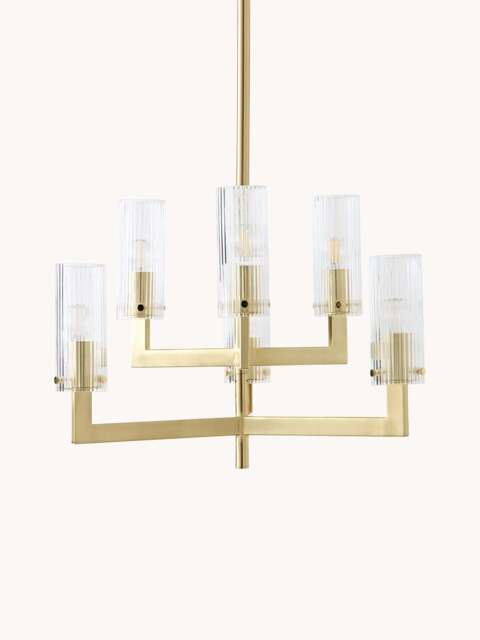 Ribbed Glass Chandelier Emmi - image 1