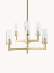 Ribbed Glass Chandelier Emmi