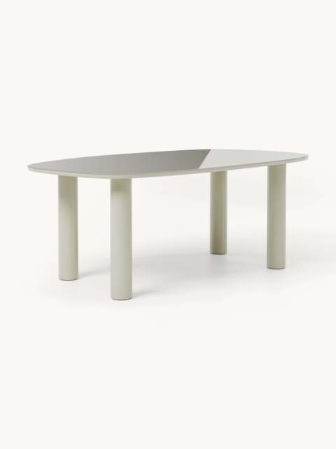 Organic Dining Table Beni with Glass Top, 200 x 110 cm - image 1
