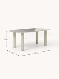 Organic Dining Table Beni with Glass Top, 200 x 110 cm - thumbnail 8