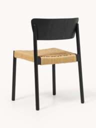 Wooden Dining Chairs Danny with Rattan Seat, Set of 2 - thumbnail 5