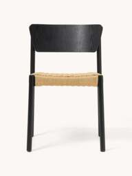 Wooden Dining Chairs Danny with Rattan Seat, Set of 2 - thumbnail 3