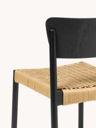 Wooden Dining Chairs Danny with Rattan Seat, Set of 2 - thumbnail 7