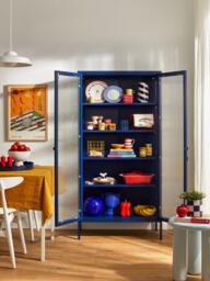 Metal Display Cabinet The Collector with Ribbed Glass - thumbnail 7