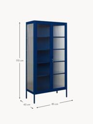 Metal Display Cabinet The Collector with Ribbed Glass - thumbnail 8