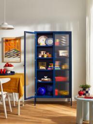 Metal Display Cabinet The Collector with Ribbed Glass - thumbnail 6