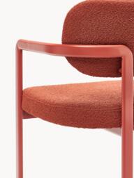 Upholstered Bouclé Dining Chair Adrien with Armrests - thumbnail 6