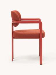 Upholstered Bouclé Dining Chair Adrien with Armrests - thumbnail 3