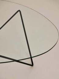 Pedrera Coffee Table (Base: Black Semi Matt, Top: Transparent Glass) - thumbnail 6