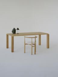Oak Wood Dining Table Atlas, Various Sizes - thumbnail 5