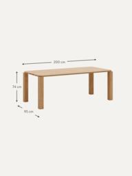 Oak Wood Dining Table Atlas, Various Sizes - thumbnail 6