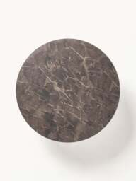 Round XL Coffee Table Antigua with Marble Effect Glass Top - thumbnail 4