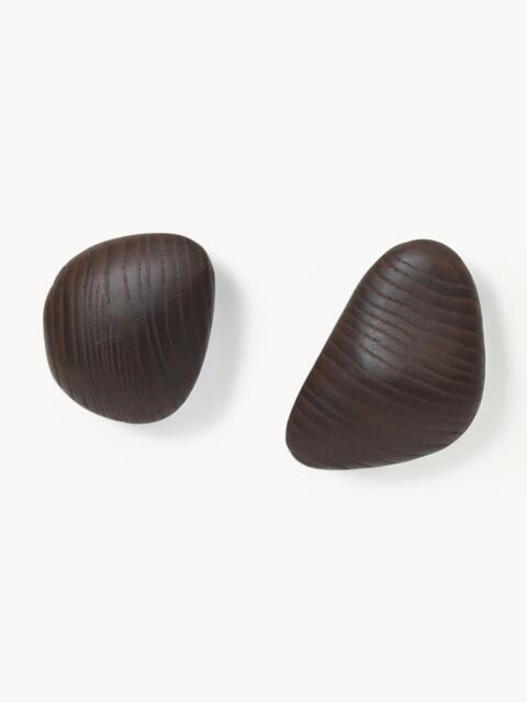 Ash Wood Wall Hooks Cairn, Set of 2 - image 1