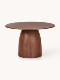 Round Dining Table Nelly with Groove Structure, in various sizes - thumbnail 1