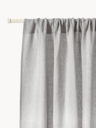 Light-Filtering Rod Pocket Curtains Harmony, Set of 2, W 140 cm