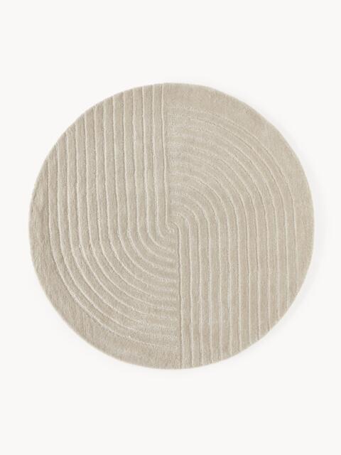 Round Hand-Tufted Wool Rug Mason - image 1