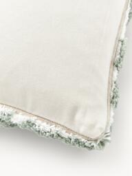 Cotton Cushion Cover Sela with Tufted Plant Motif - thumbnail 6