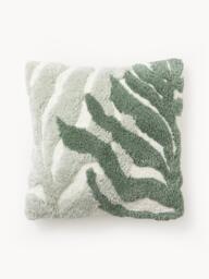 Cotton Cushion Cover Sela with Tufted Plant Motif