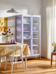 Metal Display Cabinet The Collector with Ribbed Glass - thumbnail 2