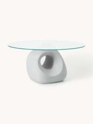 Round Dining Table Linus with Glass Top, in various sizes