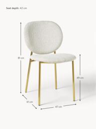 Upholstered Bouclé Dining Chairs Ulrica, Set of 2 - thumbnail 7