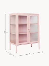 Metal Display Cabinet The Mixer with Ribbed Glass - thumbnail 8