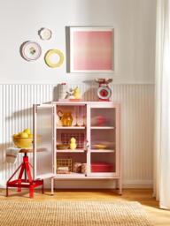 Metal Display Cabinet The Mixer with Ribbed Glass - thumbnail 6