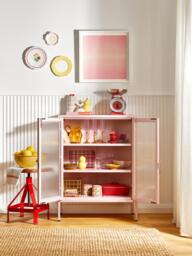 Metal Display Cabinet The Mixer with Ribbed Glass - thumbnail 7