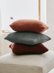 Organic Cotton Knitted Cushion Cover Adalyn - thumbnail 2