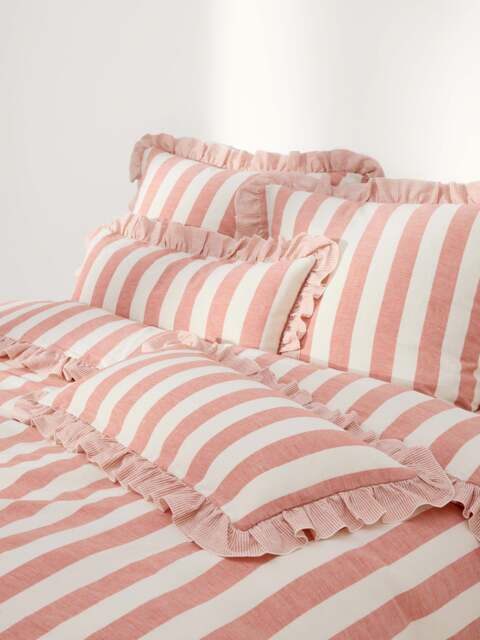 Ruffled Linen-Cotton Duvet Cover Posie - image 1