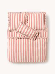 Ruffled Linen-Cotton Duvet Cover Posie - thumbnail 3