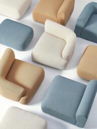 Modular Bouclé Sofa Sofia (3-seater) - thumbnail 9