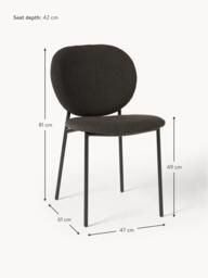Upholstered Bouclé Dining Chairs Ulrica, Set of 2 - thumbnail 9