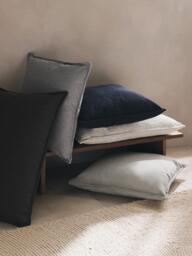 Large Bouclé Sofa Cushion Lennon, 60 x 60 cm - thumbnail 2