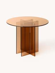 Round Glass Dining Table Anouk, in various sizes - thumbnail 1