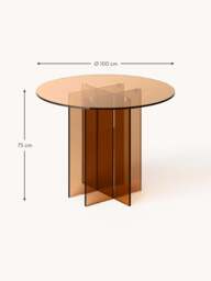 Round Glass Dining Table Anouk, in various sizes - thumbnail 8