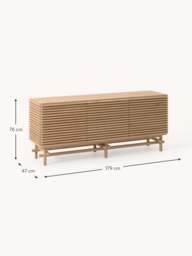 Oak Wood Sideboard Pierce - thumbnail 9