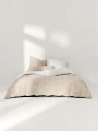 Reversible Cotton Duvet Cover Ilda, with Geometric Print - thumbnail 2